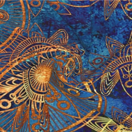 Boho Floral Pillow Covers 18 x 18 Set of 2 Bohemian Ethnic Style Linen Throw Pillow Cover Mandala Pattern Vintage Blue Decorative Pillowcases for Living Room Couch Bed Sofa Outdoor - color: Boho, size: 18" x 18" (Pack of 2)