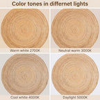 Super Area Rugs All Natural Soft Jute Braided Hand-Woven Rug Natural Beige 3' Round - color: Natural, size: 3' (Round)