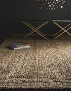 SAFAVIEH Area Rug 8x10 - Natural Fiber Collection - Large - Natural Brown, Handmade Jute, Farmhouse Style, Chunky Textured Thick Pile (NF447A) - color: Natural, size: 8' x 10' (Rectangular)