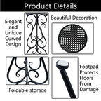 NAKUPE Metal Plant Stand Indoor Outdoor, Single Flower Pot Stands 22.5 Inch Tall, Planter Pedestal Holder for Patio Corner Garden Porch Farmhouse, Black(1 Pack)