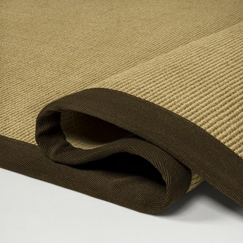 JONATHAN Y Border Jute Indoor Area Rug Natural/Brown 3X5 ft, Camden Farmhouse Cottage for Living Room, Bedroom, Kitchen, Office, Easy-Cleaning, High Traffic, Pet-Friendly, Non-Shedding KTN100B-3 - color: Natural/Brown, size: 3' x 5' (Rectangular)