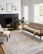 Loloi Chris Loves Julia Jules Collection JUL-07 Natural/Ocean 7'-6'' x 9'-6'', .13" Pile Height, Area Rug - color: Natural / Ocean, size: 7'6" x 9'6" (Rectangular)