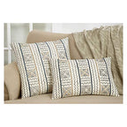 White African Mud Cloth Inspired Decorative Throw Pillow - Cover (Filling Not Included), 14" X 20" Rectangular (1 piece), 100% Cotton - size: 20" x 14" (Pack of 1)