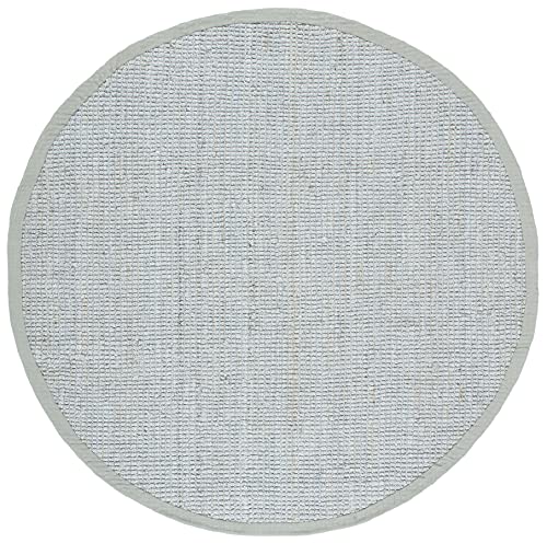 SAFAVIEH Natural Fiber Collection 5' Round Grey NF730F Handmade Farmhouse Premium Jute Area Rug - color: Grey, size: 5' (Round)