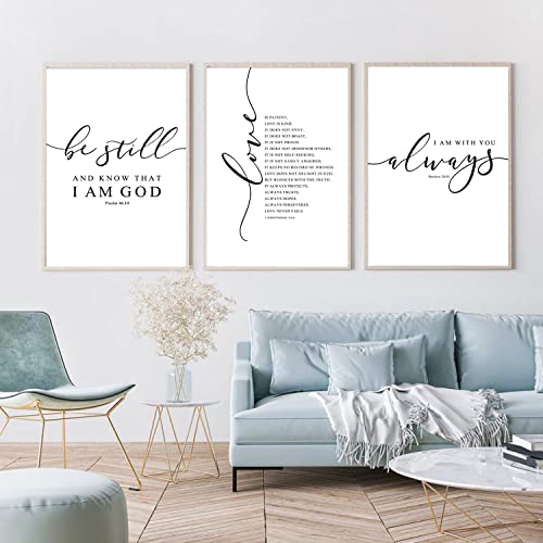 Bible Verse Wall Art Decor Scripture Canvas Wall Art Christian Pictures Inspirational Artwork Scripture Bible Verse Posters Christian Paintings for Living Room Bedroom 16x24 Inch Unframed Set of 3 - color: Bible Verse Art - Two, size: 16x24 Inch Unframed