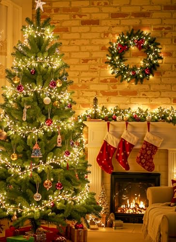Brightown Fairy Lights Battery Operated, 10Ft 120 LED Firecracker String Lights, Waterproof Silver Wire Starry Firefly Light for DIY Wreath Wedding Indoor Outdoor Christmas Garden Decorations - color: Warm White, size: 120 LEDs