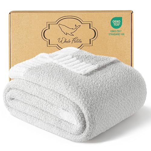 Whale Flotilla Knit Throw Blanket, Ultra Soft Warm Reversible Cozy Decorative Blankets for Couch Sofa and Bed, 50x60 Inch, Grey - color: Grey, size: 50x60 Inch