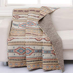 Barefoot Bungalow Phoenix Quilted Throw Blanket, 50 x 60 inches, Tan