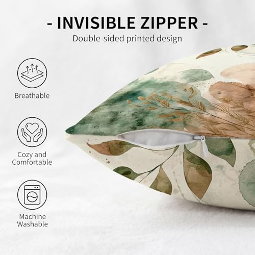 YOU FOUND ME Boho Throw Pillow Covers 18x18 Inch, Vintage Bohemian Carpet Print Pillowcase, Soft Decorative Cushion Cover for Couch Sofa Bedroom Living Room Decor (Pink&Green) - color: Pink&green