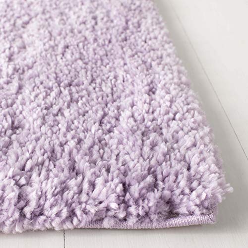 SAFAVIEH August Shag Collection Accent Rug - 2' x 3', Lilac, Solid Design, Non-Shedding & Easy Care, 1.2-inch Thick Ideal for High Traffic Areas in Entryway, Living Room, Bedroom (AUG900V) - color: Lilac, size: 2' x 3' (Rectangular)