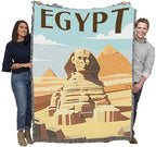 Pure Country Weavers Egypt Travel Blanket - Gift Tapestry Throw Woven from Cotton - Made in The USA (72x54) - color: Egypt Travel, size: 72x54