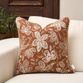 Yangest Flower Pillow Cover 20 x 20 Inches, Nature Chenille Square Throw Pillow Cover Soft Luxury Neutral Accent Couch Pillow Cover for Living Room Bedroom, Rust - color: Rust, size: 20" x 20" (Pack of 1)