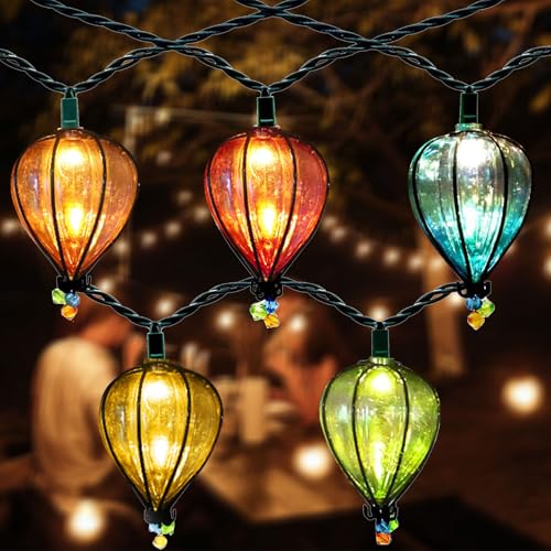 DOGHLY 11FT Fairy String Lights with 10 Color Bulbs Decorations, Outdoor Tropical Beach Theme Lights Patio String Lights for Party Camping Wedding Decor, UL Listed, Connectable, 2 Pcs - size: 2 Pcs