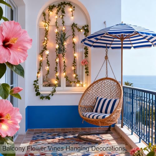USB Plug-in 16.5ft Pink Cherry Blossom Flower Vine Fairy Lights Decorations | 50 Led Floral Leaf String Lights For Girl'S Bedroom, Window, Wall, Wedding, Birthday, Party, Christmas Hanging Indoor Decor - color: 16.5ft Pink Flower Lights