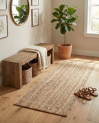 Rugs.com - Braided Jute Rug – 5 Ft Runner Natural Jute Rug – Modern Flatweave for Hallways, Entryways, and Kitchens - size: 2' x 5' (Runner)