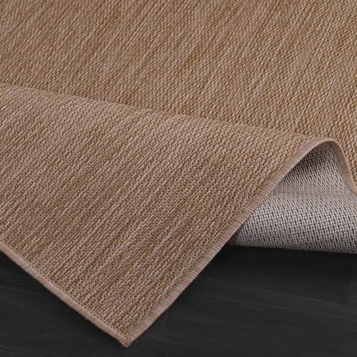 CAMILSON Outdoor Rug 6x9 Modern Area Rugs for Indoor and Outdoor Patios and Porches - Waterproof, Washable, Non-Shedding, Easy-to-Clean Outside Carpet (6 x 9, Solid - Jute) - color: Solid - Natural, size: 6'7" x 9' (Rectangular)