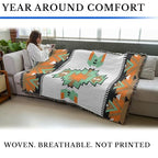 Pure Country Weavers Copper Cactus - Western Tapestry Throw Blanket Woven from Cotton - Made in The USA (72x54) - color: Copper Cactus