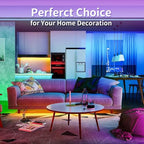 Tenmiro 32.8ft LED Strip Lights, RGB LED Smart Music Sync Color Changing LED Lights Strips with Remote LED Lights for Bedroom, Room, TV, Party - size: RGB 32.8FT