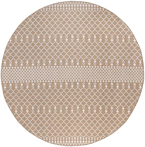 Nourison Home Positano Jute 12' x Round Area Rug - Easy Clean, Non Shedding, Bed Room, Living Room, Dining Room, Kitchen (12' x Round) - color: Jute, size: 12' (Round)
