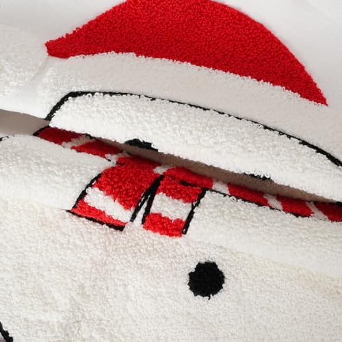Adabana Snowman Christmas Pillow Covers 18x18 Snowman Decortions Winter Holiday Pillow Cover for Home Sofa Couch Bedroom Decor White - color: Christmas Snowman:white