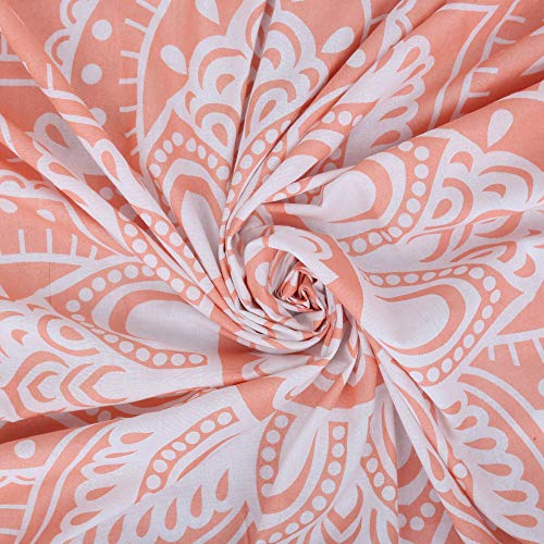 raajsee Rose Gold Ombre Tapestry Wall Hanging Mandala-Bohemian Room Decor-Indian Cotton Throw Hippie Tapestries -Boho Bedding Queen Bedspread 82x92 Inches - color: Rose Gold Ombre, size: 92"L x 82"W