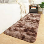 DETUM Runner Rug 2x6 Brown Tie-Dye Runner Rugs for Kitchen Bedroom Bedside Hallway Entryway Super Soft and Fluffy Carpets Washable Kids and Pets Friendly - color: Brown, size: 2 x 6 feet