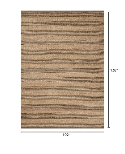 Loloi Chris Loves Julia Judy Collection JUD-06 Natural/Chocolate 8'-6" x 11'-6" Area Rug - color: Natural / Chocolate, size: 8'6" x 11'6" (Rectangular)