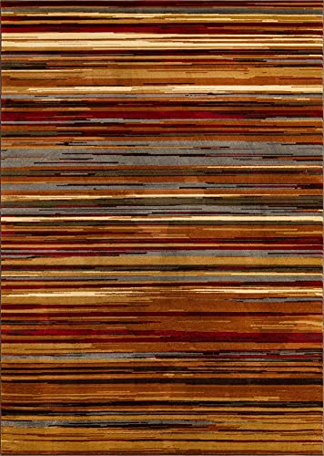 Unique Loom Barista Collection Area Rug - Icatu (7' 1" x 10' Rectangle, Beige/Brown) - size: 7'1" x 10' (Rectangular)