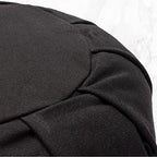 Myga Zafu Yoga Meditation Cushion with Washable Cover - Floor Cushion Pillow with Natural Buckwheat Filling - Soft Round Cotton Design for Meditating or Pranayama Exercises - color: Black