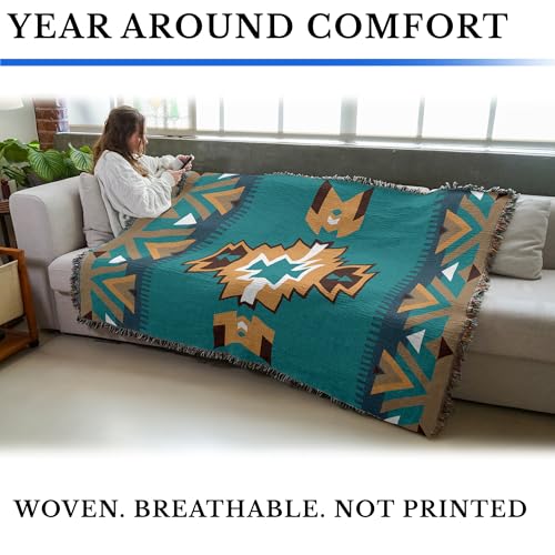 Pure Country Weavers Desert Pass - Western Tapestry Throw Blanket Woven from Cotton - Made in The USA (72x54) - color: Desert Pass