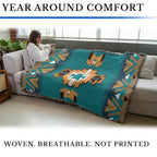 Pure Country Weavers Desert Pass - Western Tapestry Throw Blanket Woven from Cotton - Made in The USA (72x54) - color: Desert Pass