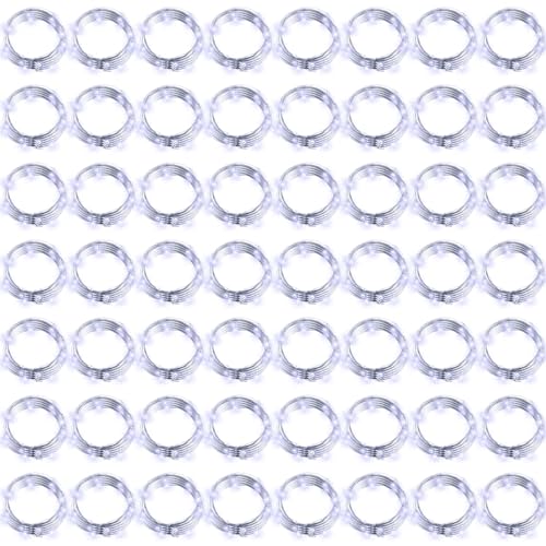 Hortsun 100 Packs Fairy Lights Battery Operated 3 Speed Modes, 7 Ft/ 2 M 20 LED Battery String Mini Waterproof Wire Twinkle Lights Bulk for Wedding Party Birthday Vases Decor (Cool White) - color: Cool Light