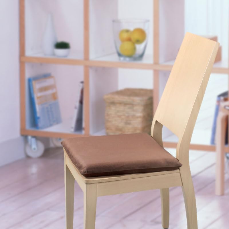 Augld Square Chair Seat Cushion Memory Foam Chair Cushion for Kitchen, Dining,Office or Car 16x16 in Coffee - color: Coffee, size: 16x16 In