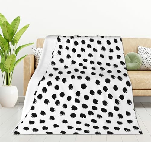 HGOD DESIGNS Polka DotsBlanket, Super Soft Brush Strokes Dots Throw Blanket 40"x50" Blanket for Bed Couch Chair Fall Winter Camping Living Room Office - color: Polka Dots, size: 40x50 inch