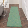 Nourison Home Positano Blue Green 2'2" x 10' Area Rug - Easy Clean, Non Shedding, Bed Room, Living Room, Dining Room, Kitchen (10' Runner) - color: Blue/Green, size: 2'2" x 10' (Runner)