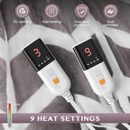 VENTIMI Electric Blanket Queen, 84" x 90" Heated Blanket with 9 Heat Levels & 2-4-8-10 Hours Auto Off, Fast Heating Blanket with ETL & FCC Certification, Beige - color: Beige, size: Queen