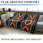Pure Country Weavers Anatolia Blanket - Southwest Native American Inspired - Gift Tapestry Throw Woven from Cotton - Made in the USA (72x54) - color: Anatolia, size: Large