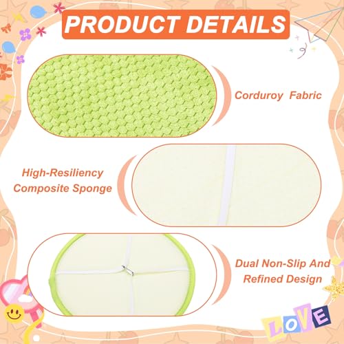 uxcell Round Stool Cushion, 10 x 10 Inch Round Seat Pads with Elastic Straps, Anti-Slip Soft Round Pad Chair Seat Cushions for Dining Chairs Kitchen Bar High Stool, Light Green - color: Light Green, size: 10 x 10 Inch