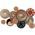 Tatuo 11 Pcs Boho Wall Basket Decor Bulrush Woven Wall Hanging Art Round Farmhouse Rustic Handmade Wicker for Summer Home, Bedroom, Living Room, Kitchen Decorations, Multi Sizes(Classic) - style: Classic