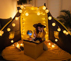 Cobus CozyHome Lantern String Lights Outdoor - 20 Lantern LEDs & 23 ft with 8 Modes | Warm White Outdoor Lampion String Lights Electric Lighting 23 ft Christmas Light - size: Plug - 20 Lanterns - Remote Control