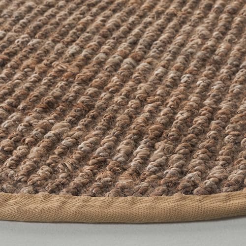 SAFAVIEH Natural Fiber Collection 5' Round Natural NF730C Handmade Farmhouse Premium Jute Area Rug - color: Natural, size: 5' (Round)