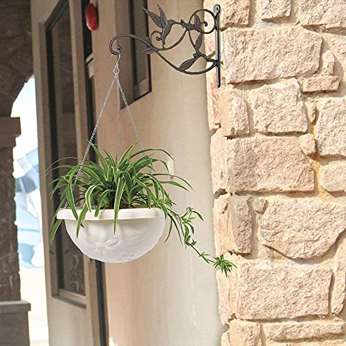 Mkono 2 Pack Hanging Plant Bracket Hook Iron Decorative Plant Hanger for Flower Basket Bird Feeder Wind Chime Lanterns