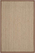 SAFAVIEH Area Rug 2x3 - Natural Fiber Collection - Natural & Brown, Seagrass, Herringbone Pattern with Border (NF115B) - color: Natural/Brown, size: 2' x 3' (Rectangular)