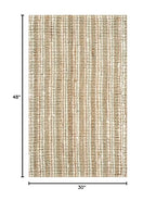 SAFAVIEH Natural Fiber Collection Area Rug - 2'6" x 4', Sage & Natural Brown, Handmade Jute, Farmhouse Style, Chunky Textured Thick Pile (NF447S) - color: Sage/Natural, size: 2'6" x 4' (Rectangular)