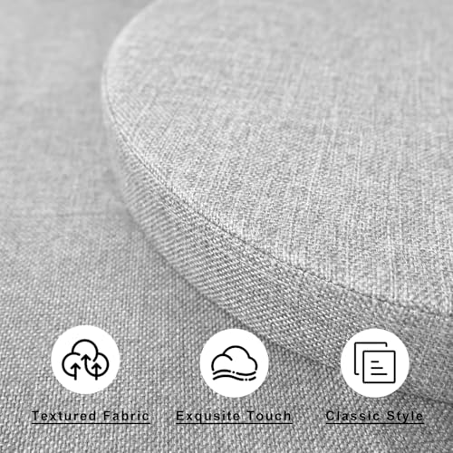 4PCS Floor Cushion | Floor Round Seat Cushions | 16''x2'' Chair Cushion with Removable Cover and Handle for Indoor Furniture (Medium Grey) - color: Medium Grey