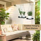Shinehola 2 Pack Hanging Planters for Indoor Outdoor Plants 9", Plant Hanger Indoor | Metal Hanging Plant Holder, Hanging Planter Shelf, No Plant/Pot Included - size: 1-Tier