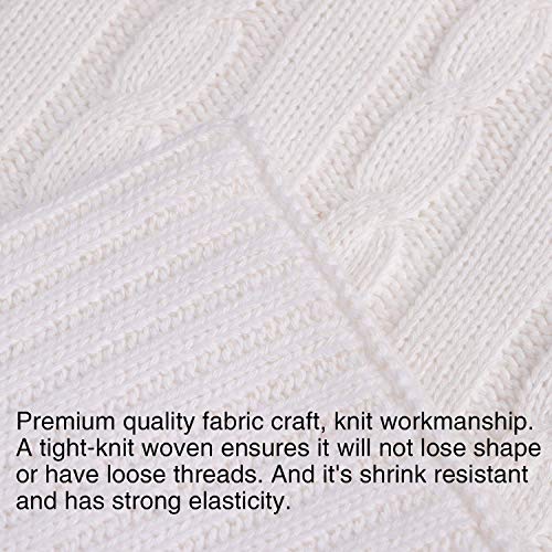 NTBAY 100% Pure Cotton Cable Knit Toddler Blanket, Super Soft Warm Breathable 30x40 Baby Blanket for Crib, Stroller, Nursery, Travel, Newborn, 30x40 Inches, White - color: White