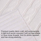 NTBAY 100% Pure Cotton Cable Knit Toddler Blanket, Super Soft Warm Breathable 30x40 Baby Blanket for Crib, Stroller, Nursery, Travel, Newborn, 30x40 Inches, White - color: White