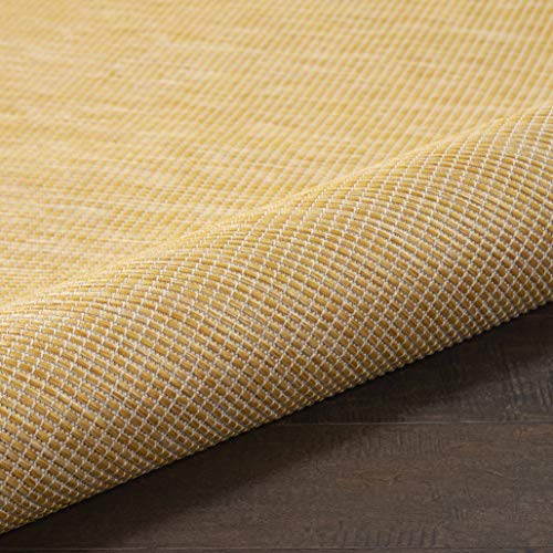 Nourison Home Positano Yellow 2'2" x 10' Area Rug - Easy Clean, Non Shedding, Bed Room, Living Room, Dining Room, Kitchen (10' Runner) - color: Yellow, size: 2'2" x 10' (Runner)