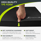ProsourceFit Exercise Balance Pad, Non-Slip Cushioned Foam Mat & Knee Pad for Fitness and Stability Training, Yoga, Physical Therapy - color: Black, size: L - (15.5" x 12.75")